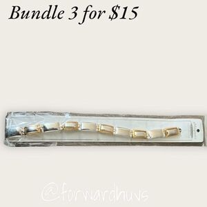 Bundle Sale 3 for $15 | NWT Silver & Gold Tone Metal Bracelet | Magnetic Closure